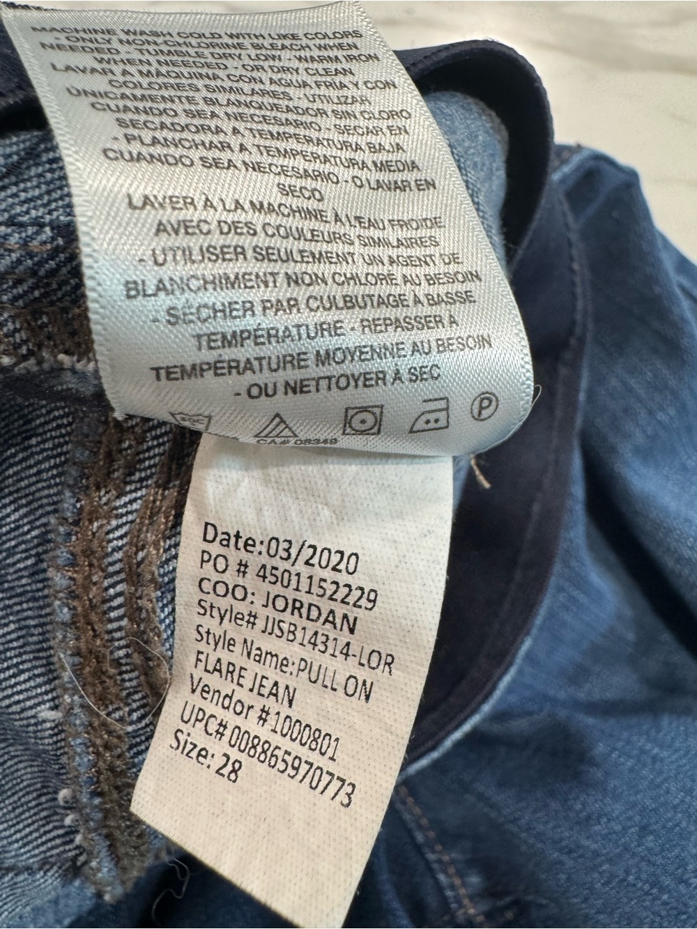 Jessica Simpsom Women's Size 28 Pull-on Flare Jeans Blue Denim Stretch High Rise - Picture 12 of 16